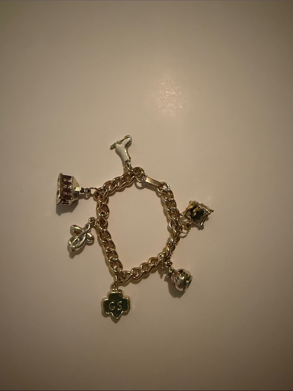 Vintage Girls Scout Charm Bracelet